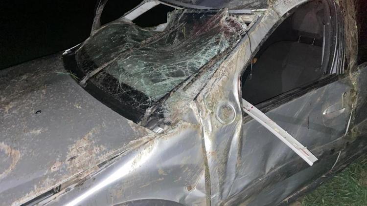 Автомобиль опрокинулся в Александровском округе Ставрополья