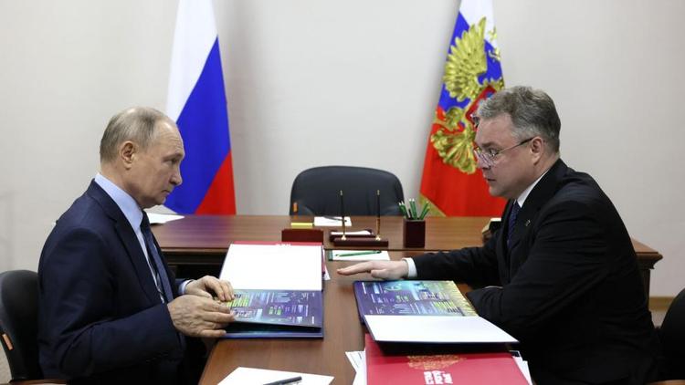 Президент РФ на Ставрополье провёл рабочую встречу с губернатором края