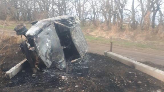 Легковушка сгорела после ДТП в Новоалександровском округе Ставрополья