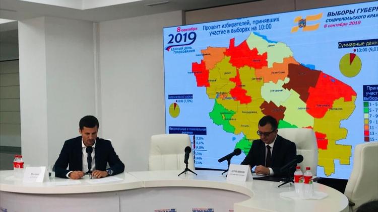 Уже 9,1 процента избирателей проголосовали на выборах губернатора Ставрополья