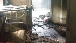 В Георгиевском районе сгорел человек