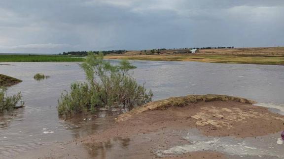 Уровень воды в реке в Туркменском округе Ставрополья пошёл на спад