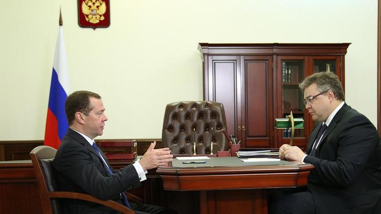 Дмитрий Медведев встретился с губернатором Ставрополья В.Владимировым