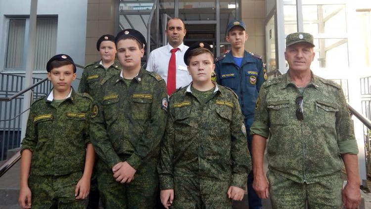 В Ставрополе кадеты-ермоловцы провели урок гражданской обороны для сотрудников РТК