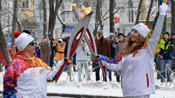 Олимпийский огонь в Ставрополе