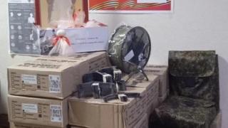 Военнослужащие инженерной разведки получили партию гуманитарной помощи от казаков Ставрополья