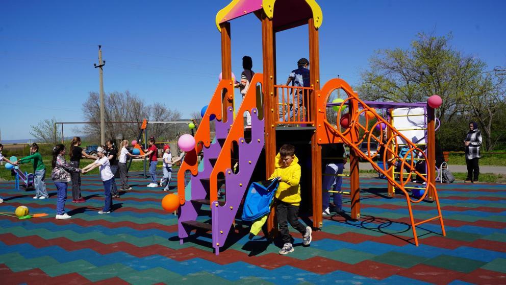 В селе Султан открыли новую детскую площадку 