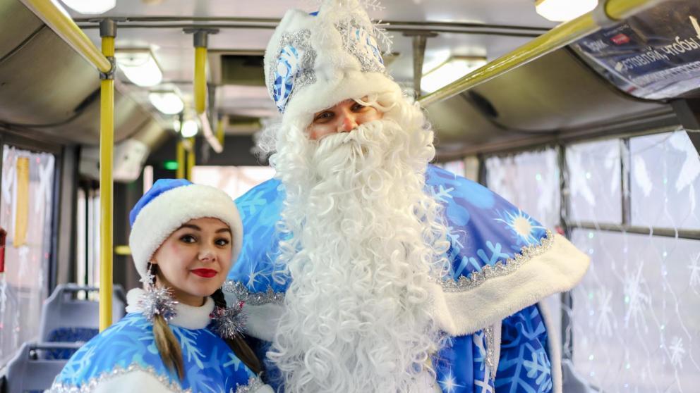 Новогодний троллейбус проедет в Ставрополе 29 декабря по праздничному маршруту