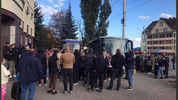 В Ставрополе проводили мобилизованных мужчин