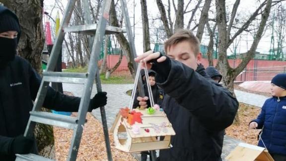 Школьники в посёлке Иноземцево на Ставрополье обустроили кормушки для птиц
