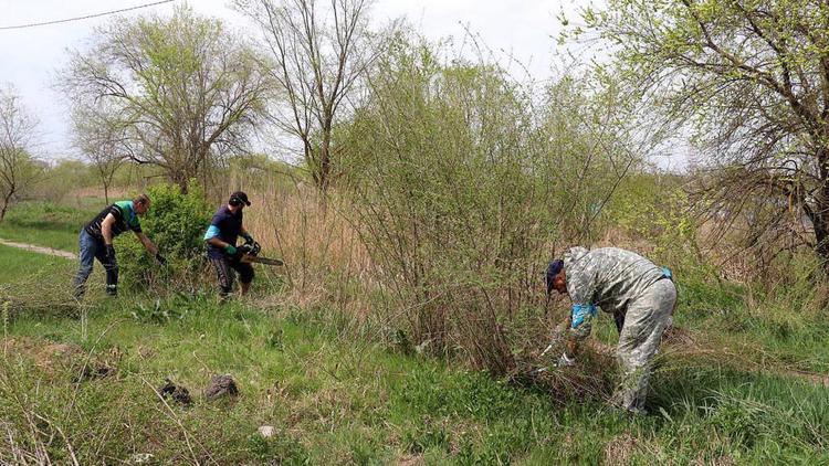 В Новоселицком округе Ставрополья очистили от мусора берег реки